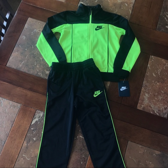nike neon green tracksuit